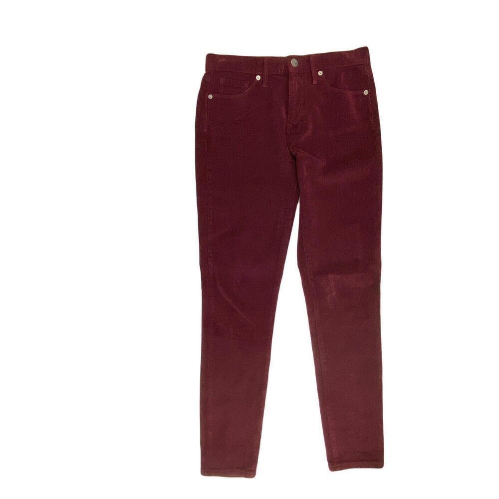 Banana Republic Skinny Women's size 25 Dark‎ Red Corduroy Pants